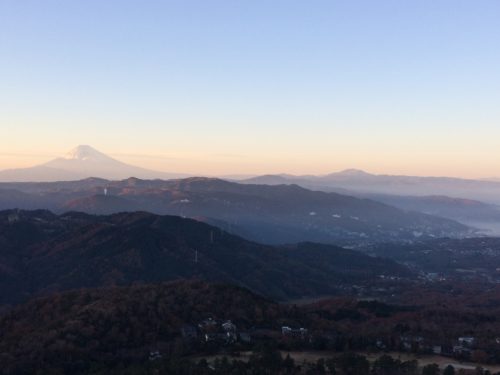 伊豆大室山より望む富士山